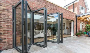 Складные панорамные двери