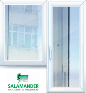 Пластиковое окно с двумя створками Salamander